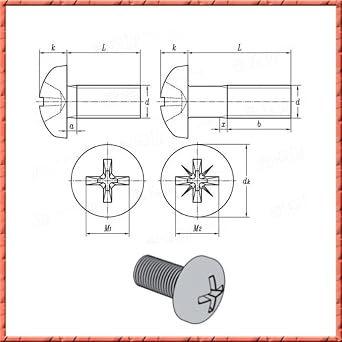 5Pcs Titanium M1/M1.2/M1.4/M1.6 DIN7985 Pan Head Screws Round Head Machine Screws M1/1.2/1.4/1.6x3/4/5/6-20mm(M1.4x10)