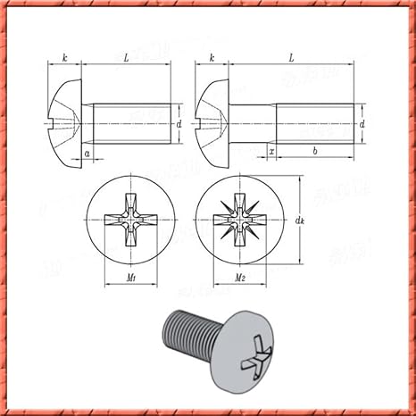 5Pcs Titanium M1/M1.2/M1.4/M1.6 DIN7985 Pan Head Screws Round Head Machine Screws M1/1.2/1.4/1.6x3/4/5/6-20mm(M1.4x10)