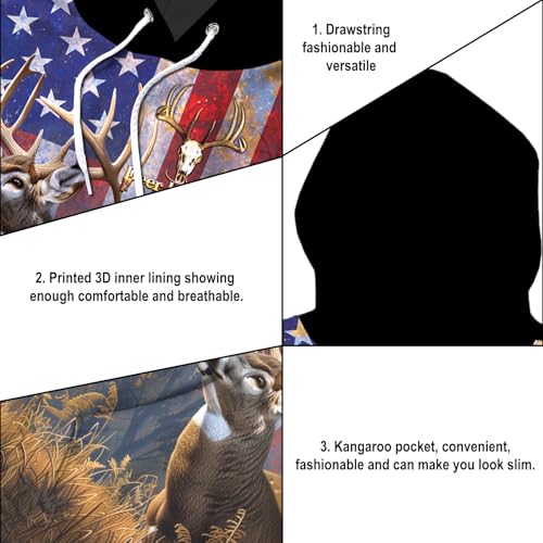 Image of PriAmi Custom Camo Hoodie for Women, 3D Pullover Hunting Sweater Gift