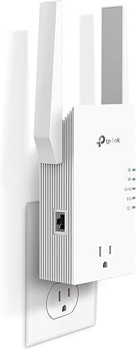 Miniatura 10 de TP-Link Extensor de alcance WiFi 6 AX3000 Elección del editor de PCMag Repetidor inalámbrico de doble banda con puerto Ethernet Hasta 2400