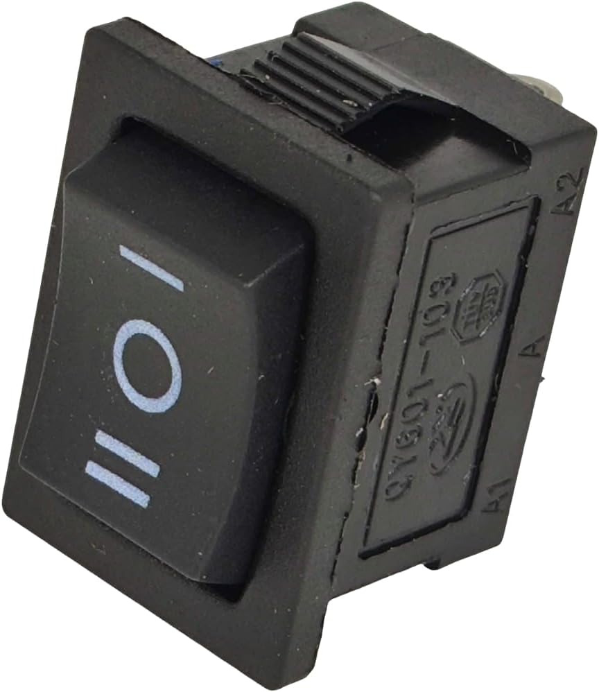 ZE-200-3 ON-Off-ON Rocker Switch Compatible with Zing Ear 10A 125VAC 6A 250VAC Mini Snap-in 3 Prong SPDT
