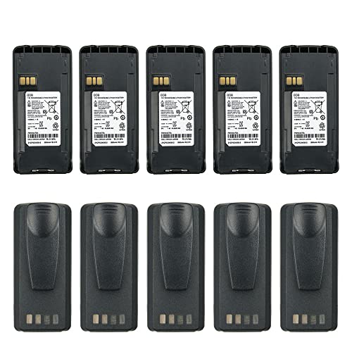 10 Pcs PMNN4476A Battery Walkie Talkies Rechargeable Battery for Motorola CP1200 CP1300 CP1600 EP350 CP185 Radio Battery with Belt Clip
