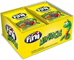 Fini Balas De Gelatina Minhocas Com 12 Unidades