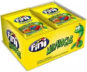 Fini Balas De Gelatina Minhocas Com 12 Unidades