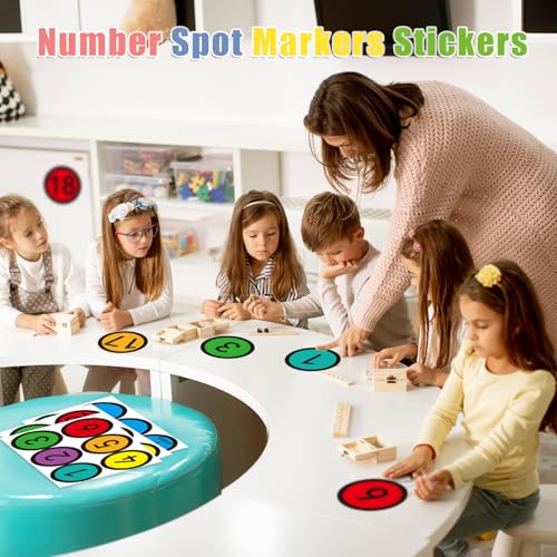 Starziwen Line up Spots for Classroom Floor Number Stickers, 36Pcs, Round, Waterproof, Paper, Custom Style, Number Theme, Early Childhood Development Products by Starziwen - Image 4