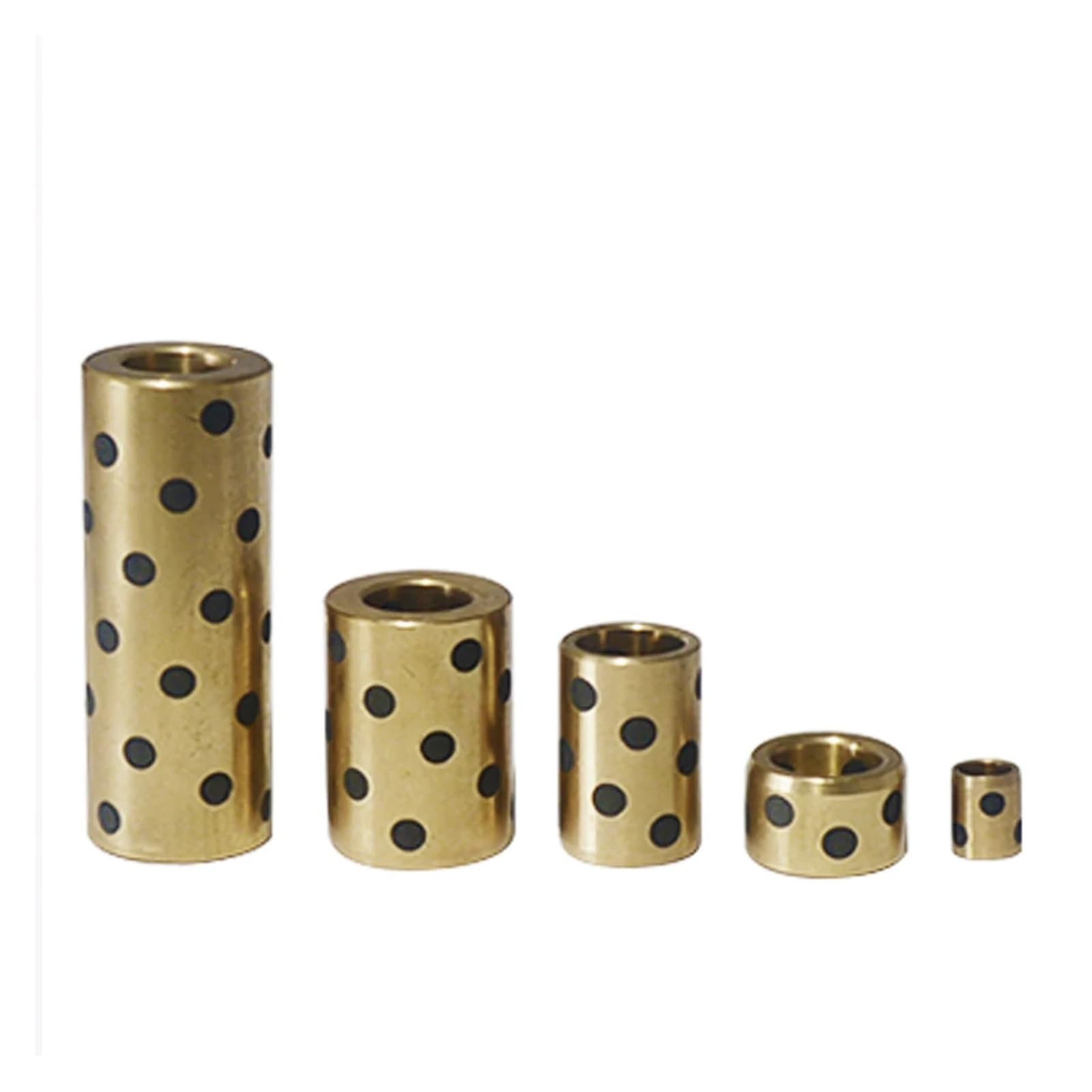 Douilles en cuivre graphité ID 20MM OD 24 26MM H 10 12 15 16 20 25 30MM Ensemble de bagues de roulement en cuivre graphite linéaire Bague autolubrifiante à l'huile(10PCS,20X26X10)
