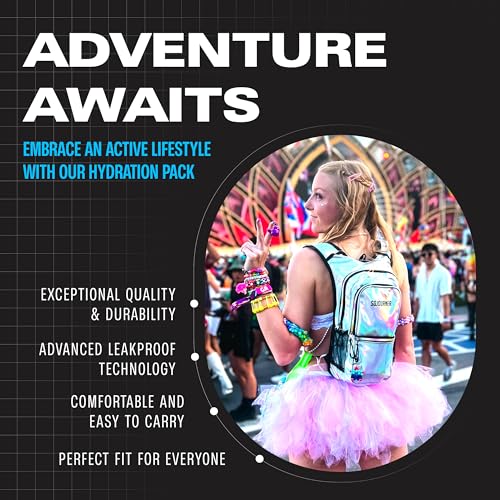 Image of Sojourner Hydration Pack, Hydration Backpack - Water Backpack with 2l Hydration Bladder, Festival Essential - Rave Hydration Pack Hydropack Hydro for Hiking, Running, Biking, Festival Gear