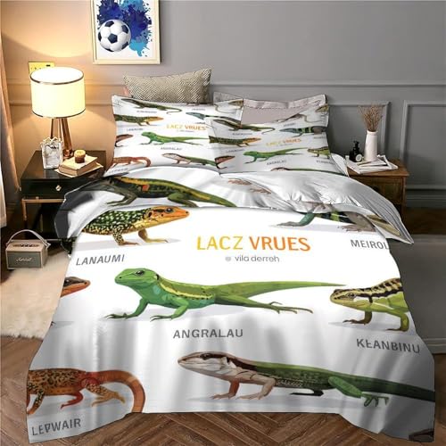 Housse de couette lézard 140x200 microfibre pour lit ado - 6