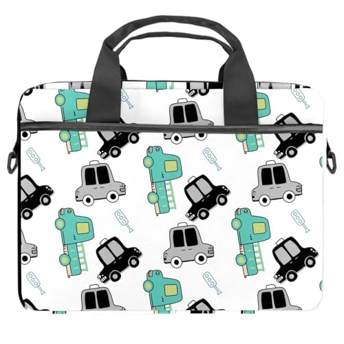 Bolso bandolera para laptop: transporte cómodo a la escuela con un alegre estilo de caricaturas
