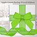 MuRealy 1.5 Inch Apple Green & Moss Wired Burlap Ribbon - 10 Yards, Rustic Iron Edge | for Christmas Wreaths, Big Bows & Farmhouse Decor