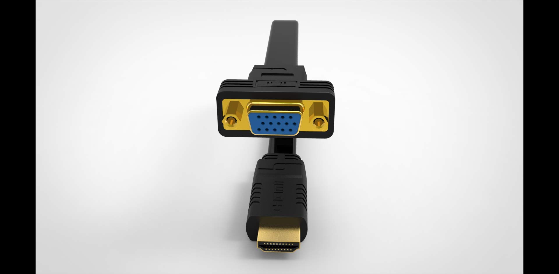 Adaptateur HDMI vers VGA mâle vers femelle 1080p 15 cm