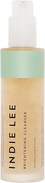 Indie Lee Brightening Facial Cleanser - Daily Hydrating Cleanser, Makeup Remover & Exfoliating Face Mask to Brighten, Firm & Protect Dry Skin - Clean, Gentle Face Wash (4.2oz)