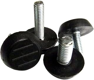 GTPBAO Stud Bushing 4pcs Black Furniture Table Chair Sofa Leg Feet Adjustable Leveler Glide Slide Pad M6 M8 Screw on Diameter 23mm Threaded Isolator (Color : M8x25mm)