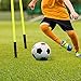 YRHome Slalomstangen Fussball Set 150cm Slalom Poles 6 Slalom Stangen mit Erdspieß Sprunghafte Agilität Stangen Fussball trainingszubehör für Koordinationstraining, Slalom, Fußball, Hundetrainingsset