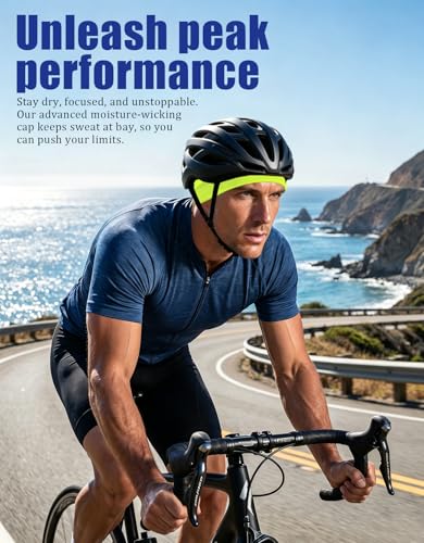 Image of Skull Caps Beanie Hats Under Helmet Liner Cycling Cooling Running Sweat Wicking Skullcap Cap Fits Motorcycle Helmets for Men