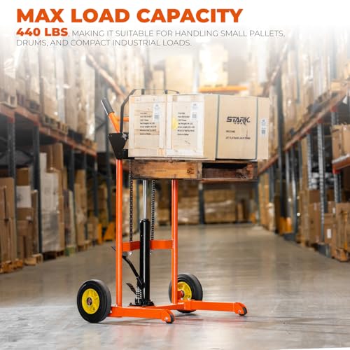 Stark Usa 58117 Hydraulic Material Lift Dolly, 441Lbs 35.8 Inch Max Lift, Pallet Stacker Winch Stacker, Forklift, Truck Dolly, Pallet Jack thumb #4