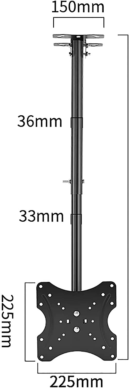 Supporto TV flottante, supporto regolabile a soffitto con inclinazione e rotazione per risparmiare spazio e visualizzazione ottimale