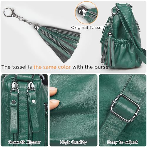 Image of VOLGANIK ROCK Crossbody Bag for Women with Tassel Ladies Soft PU leather Purses and Handbag Pocketbooks