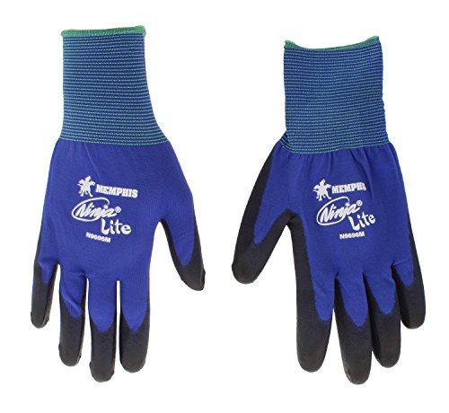 Memphis N9696 Blue Ninja Lite Gloves, 18 Gauge, Size Medium, (12 Pair) #TOP1