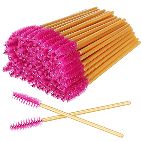 Akstore 100 Pack Disposable Eyelash Mascara Brushes Eyelash Brush Mascara Wands Spoolie Applicator Makeup Kits (Gold-Rose) Akstore 100 Pack Disposable Eyelash Mascara Brushes Eyelash Brush Mascara Wands Spoolie Applicator Makeup Kits (Gold-Rose)