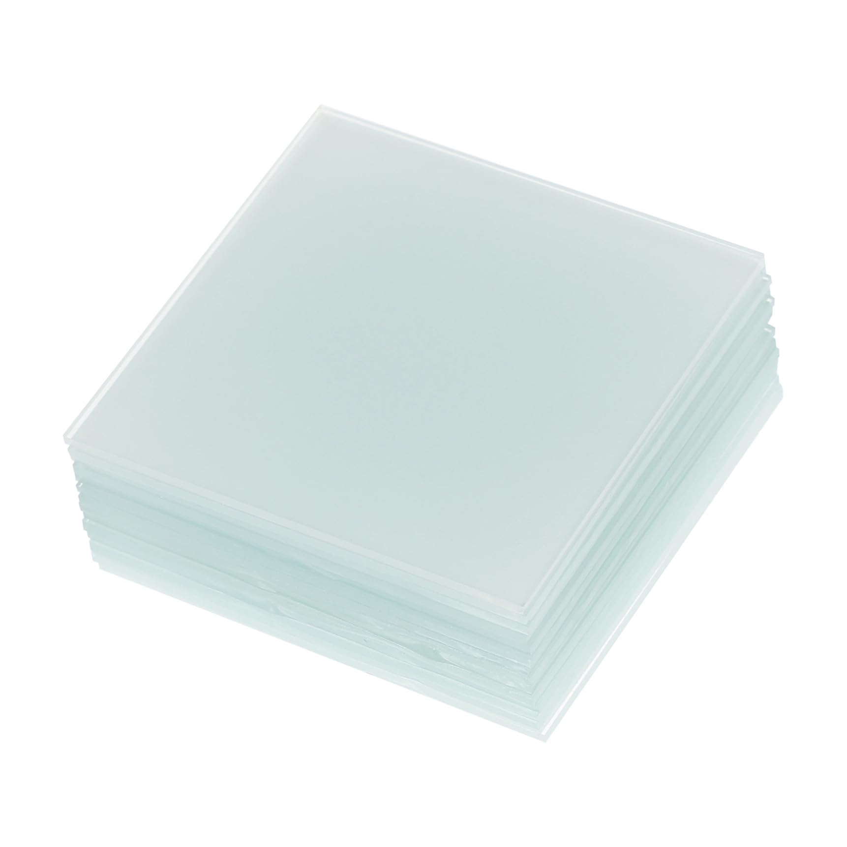 15 Stück Matte Glasplatten 60x60mm für Sammelflaschen Bruch und Stoßfest für Experimente im Schul Labor und Chemielabor