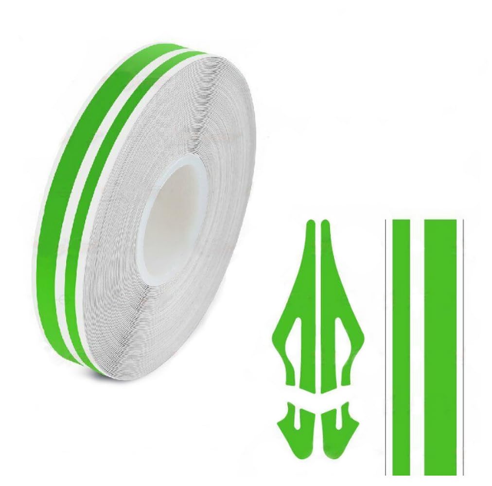 Vinyl Pin Stripe Double Line Tape Decals Stickers 32 ft Length for Car Auto Motorcycle Scooter Helmets Dashboards Bodyworks DIY (Lime Green) Vinyl Pin Stripe Double Line Tape Decals Stickers 32 ft Length for Car Auto Motorcycle Scooter Helmets Dashboards Bodyworks DIY (Lime Green)