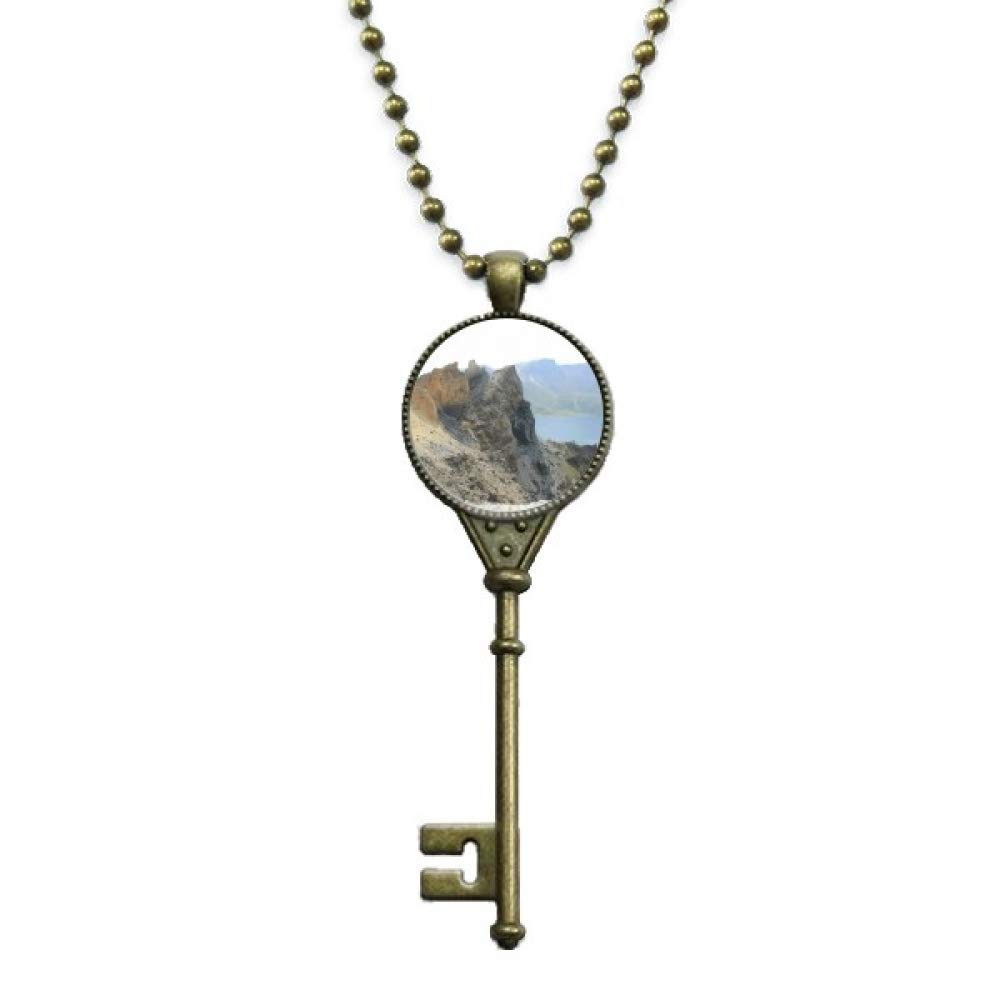 Euskara HomesA K Homes -Tianchi Cliff Art Deco Gift Fashion Key Necklace Pendant Tray Embellished Chain