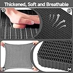 Innovative Gel Seat Cushion for Long Sitting, Large and Thick, Seat Cushion for Back, Sciatica, Tailbone, Hip Pain Relief, Used for Office Chair, Wheelchair, Car, Recliner, Truck.(Black) - Image 4