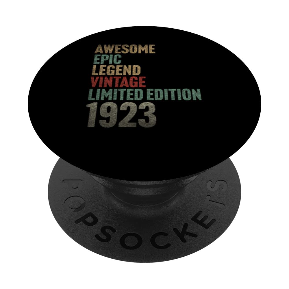 Est 1923 Limited Edition 100th Birthday Gifts 100 Year Old PopSockets Swappable PopGrip