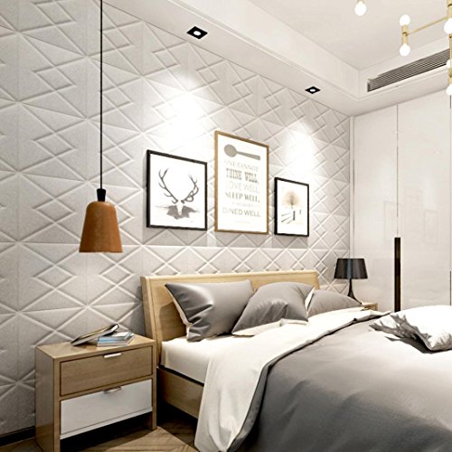 STRIR 1PCS Pegatina de Azulejos Ladrillo 70 X 77 X 0,65 cm Más espeso 3D Pegatina de Pared Autoadhesivo Panel Pared Impermeable PE Espuma Decoración de pared (C)