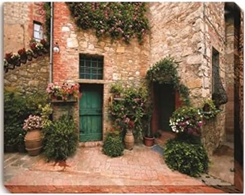 Brown and Green Estate Toscana Outdoor Canvas Rectangular Wall Art Decor 30" x 40"