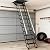 12 Stpes Wall-Mounted Folding Stairs, Telescopic Attic Ladder, Pull Down System Folding with Handrail, Applicable Height is 9.6-10ft, Extendable Ladder for Home Garage Attic(Black, 9.6-10ft)