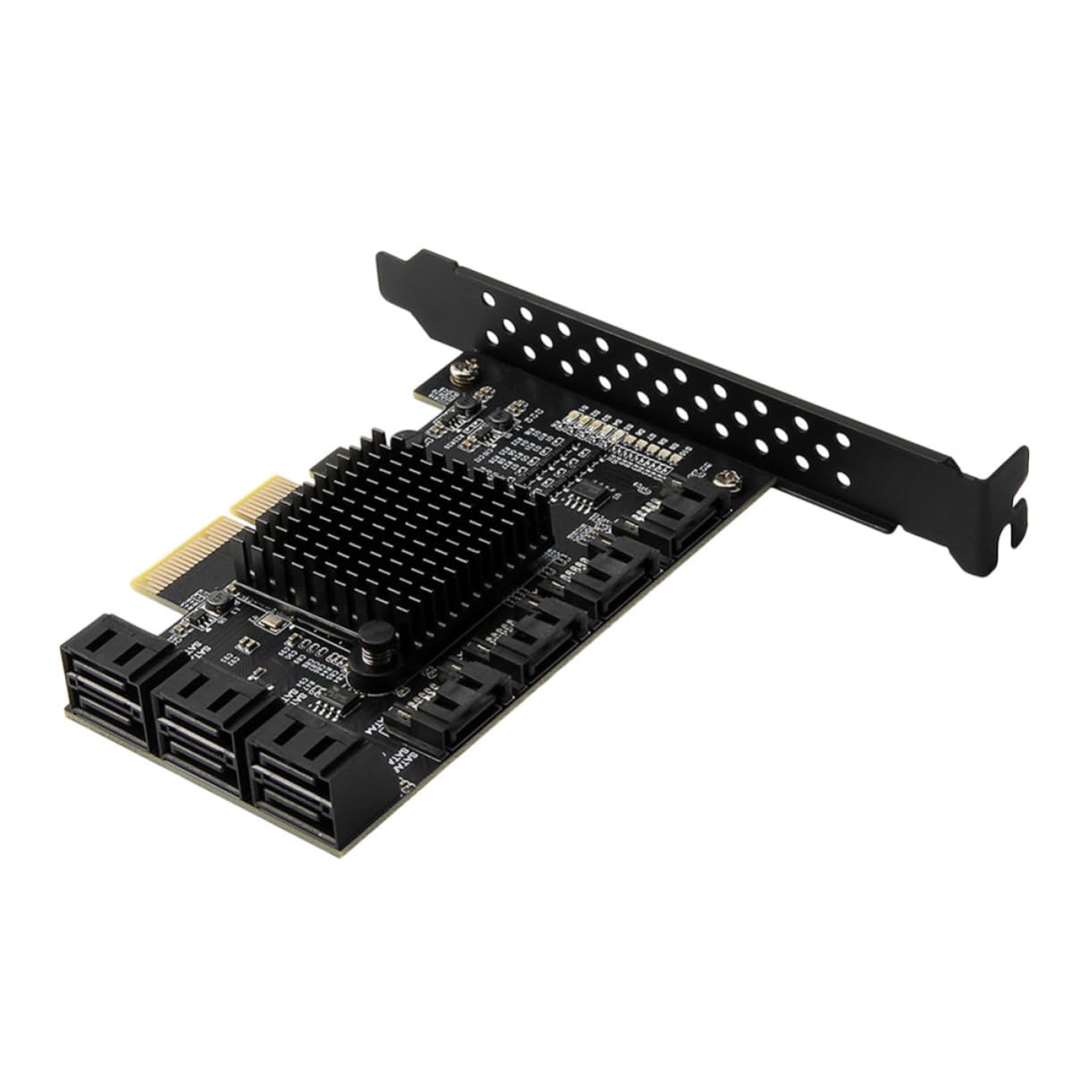 Carte D'extension Pci-e à Ports Serial Ata Adaptateur Contrôleur Disque Dur Compatible Pci Interface Économie D'énergie et Multi-Lecture Simultanée