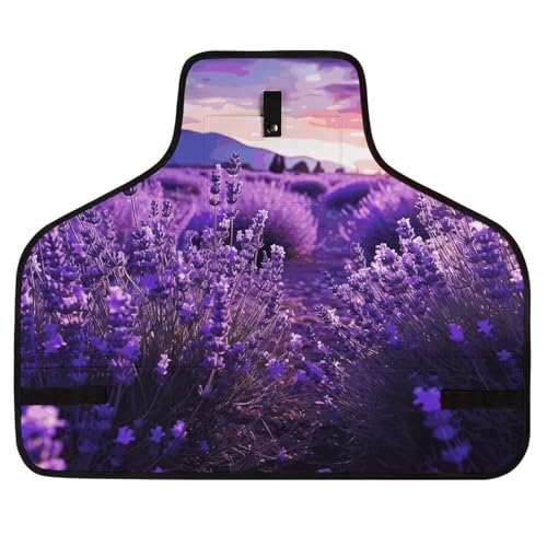 Delantal morado lavanda con múltiples bolsillos ajustable miniatura 1