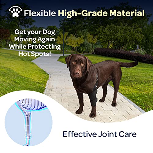 Image of Labra Dog Canine K9 Shoulder Elbow Callus Pain Relief Brace - Hot Spot Hygroma Hotspot Wound Chewing Protector Wrap For Arthritis, Sprained, Injured Joints Vet Approved - Small, Left Leg