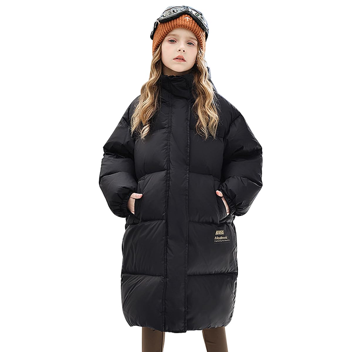 linboo Manteau Enfant Doudoune Fille Garçon Veste d'Hiver à Capuche Coupe Vent Parka Rembourré Blouson Matelassé Vêtement Chaud Hiver