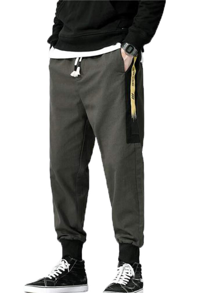 Męskie spodnie letnie spodnie treningowe bojówki spodnie dresowe podstawowe zwężane dopasowanie spodnie rekreacyjne trend streetwear, ZIELONY, S