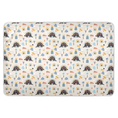 Cute Dinosaurs - Almohadillas de entrenamiento reutilizables extra grandes para niños, altamente absorbentes, amigables con la piel, para niños pequeños, 52 pulgadas de largo x 34 pulgadas de ancho