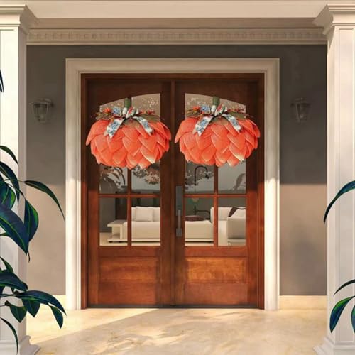 Couronne de citrouille d'automne pour embellir une façade terne facilement - 7
