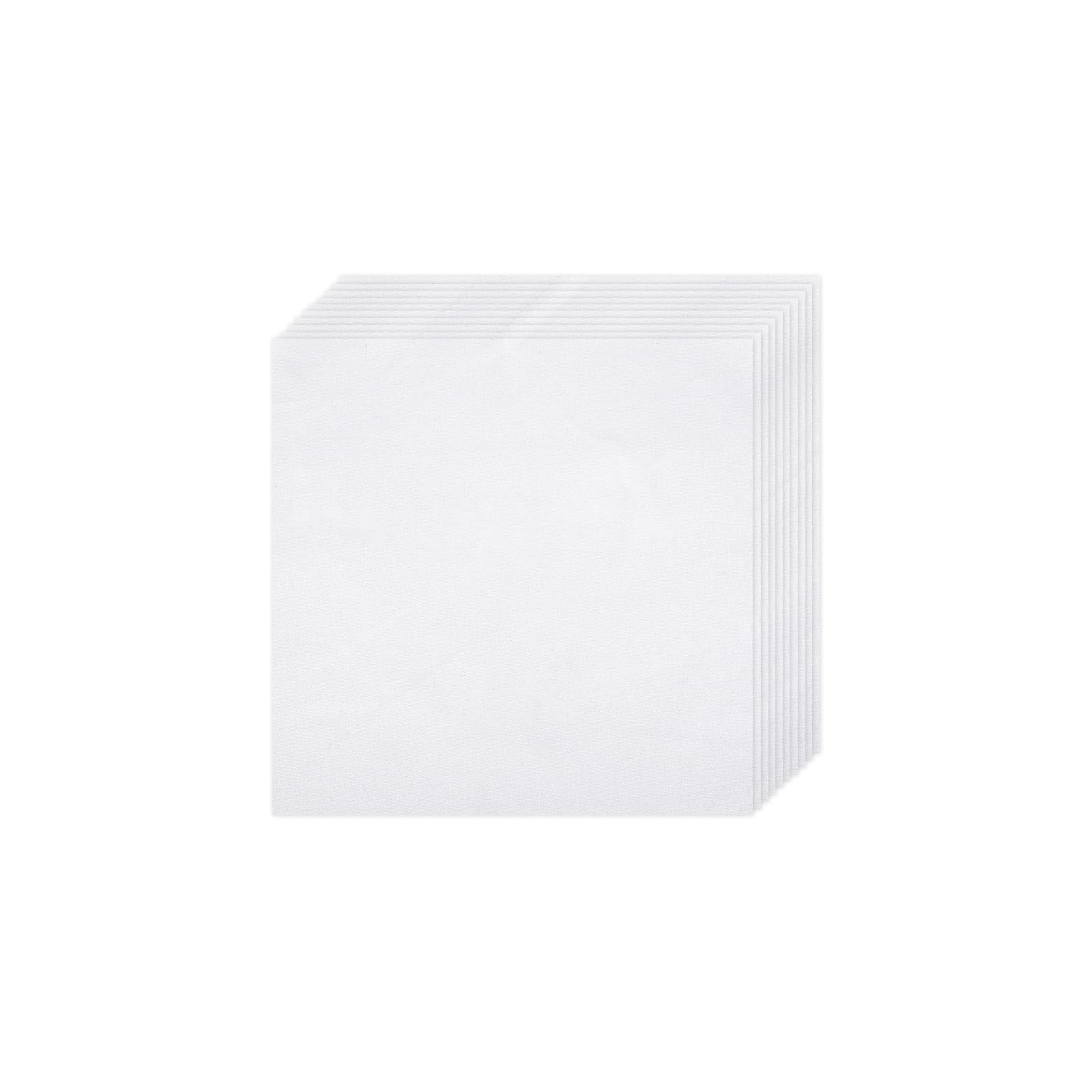 10 PCS Embroidery Fabric, Pre-Cut White Natural Cotton Embroidery Cloth Fabric, Embroidery Cloth Squares for Embroidery Garment Craft (5.9 × 5.9 Inch)