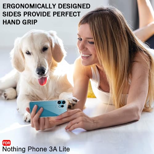 Image of TheGiftKart Crystal Clear Back Cover Case for Nothing Phone 3a Lite 5G | 360 Degree Protection | Shock Proof Design | Transparent Back Cover for Nothing Phone 3a Lite 5G (PC & TPU, Transparent Bumper)