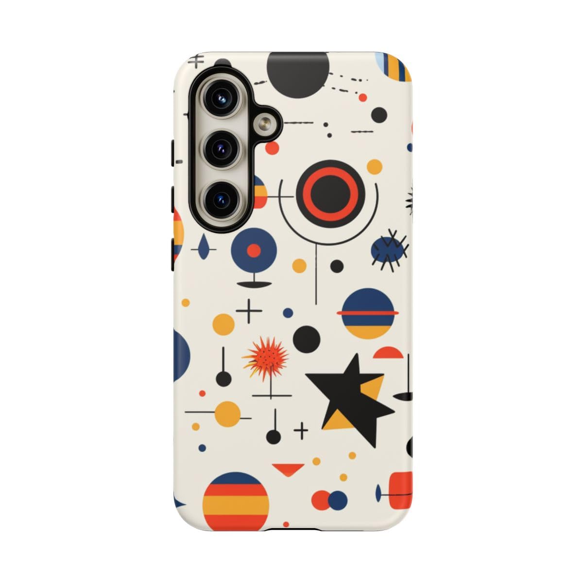 Coque Samsung S24 rigide mate motif céleste abstrait design - 5