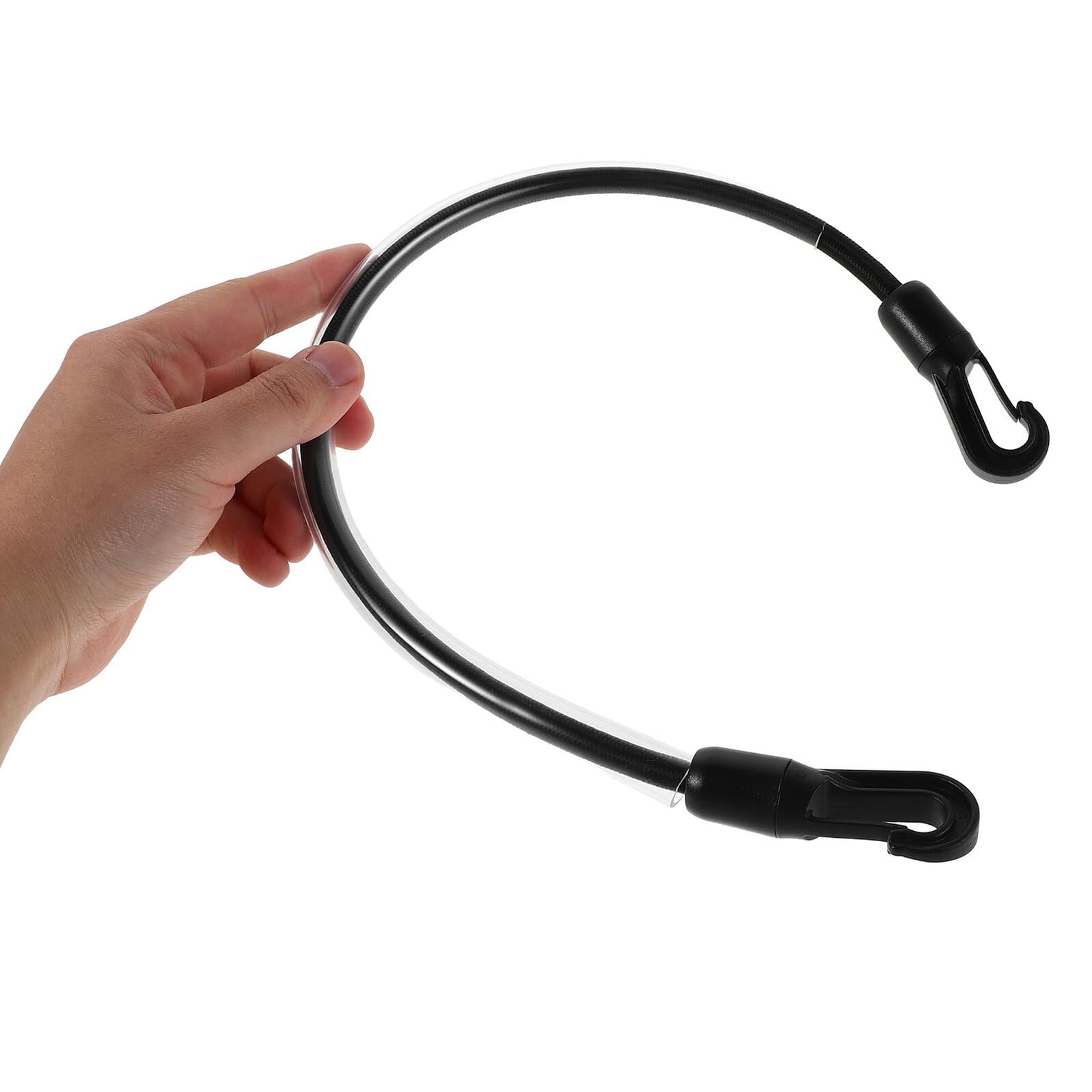 KOMBIUDA 6 Stück Elastische Pferdedecken Beinriemen 56cm Schwarz mit Doppelseitigen Clips Wetterfeste Schweif und Beinschlaufen als Ersatz für Pferdepflege