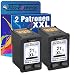 Produktbild Tito-Express PlatinumSerie 2X Tinten-Patrone für HP-21 XL Black Deskjet D1560 F4140 F4150 F4172 F4175 F4180 F4185 F4190 F4194