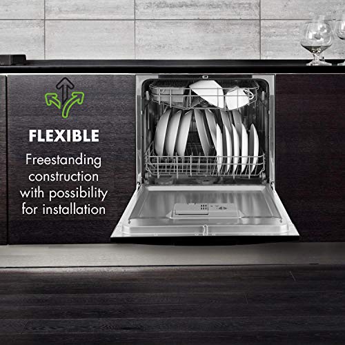 Klarstein Amazonia Neo - vaatwasser, vaatwasser, vrijstaand, semi-geïntegreerd, 205 kWh/jaar, 55 cm breed, 8 couverts, 8 programma's, Aquastop, zwart - Afbeelding 4