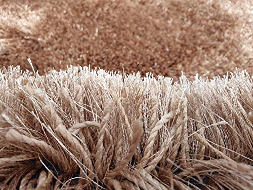 Image of Imra Carpet for Home Bedside Runner Handwoven Fluffy Shag Collection with 2 inch Thickness 2 X 6 Feet (60X180 cm) Color Coffee