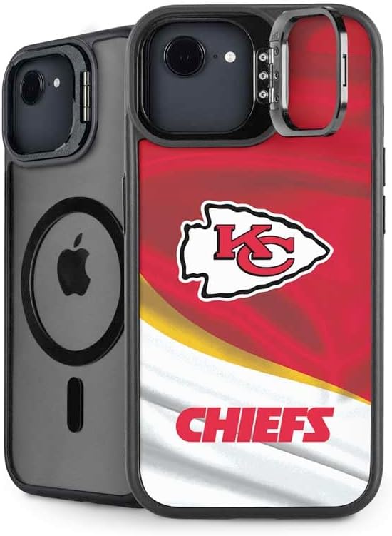 Skinit Kickstand Phone Case Compatible with iPhone 16e - Officially Licensed NFL Kansas City Chiefs Design