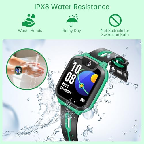 Image of IMOO Watch Phone Z1, 4G Smart Watch for Kids with Real-Time HD Video & Phone Call, Smart Watch for Girls with Real-Time GPS Location, Smartwatch for Boys with IPX8 Water Resistance (Light Green)