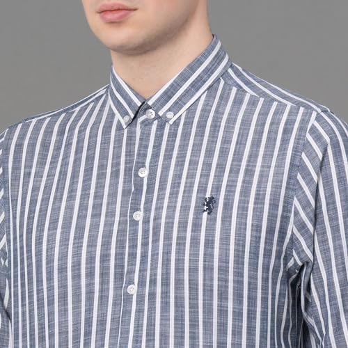 Image of Red Tape Casual Striped Regular Fit Shirt For Men | Comfortable & Breathable | Durable & Stylish
