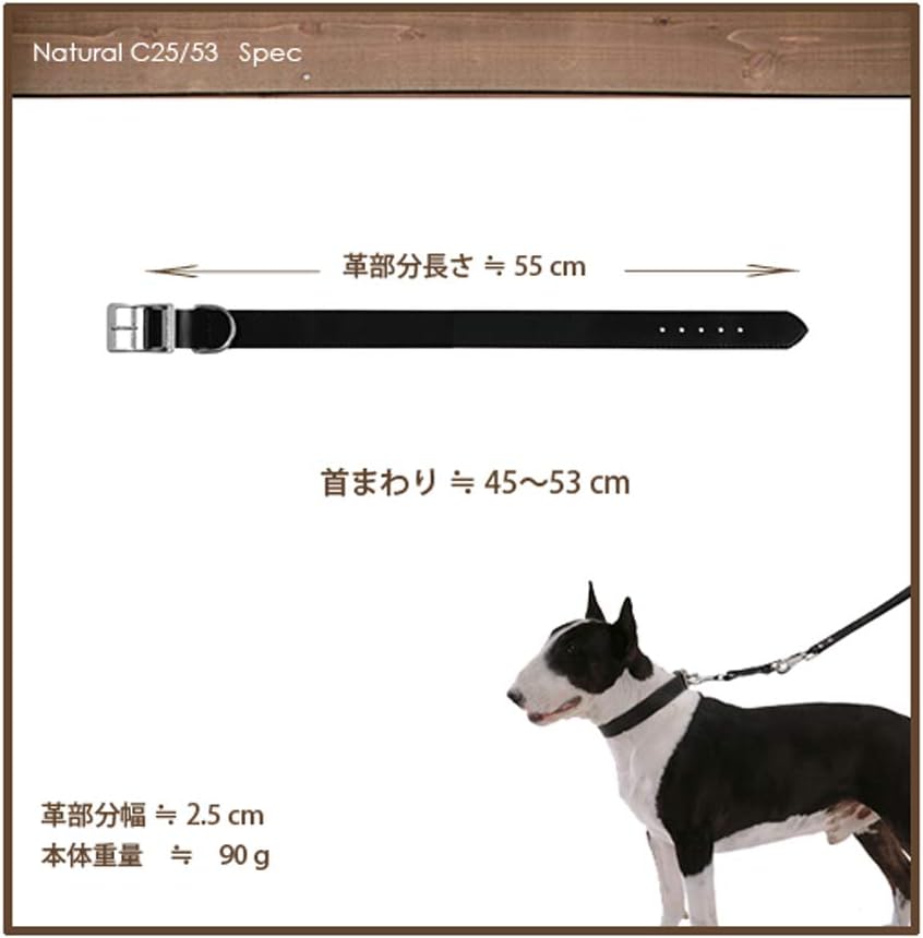 Ferplast Natural BE C25/53 Dog Collar, 45-53 cm/ 25 mm, Beige
